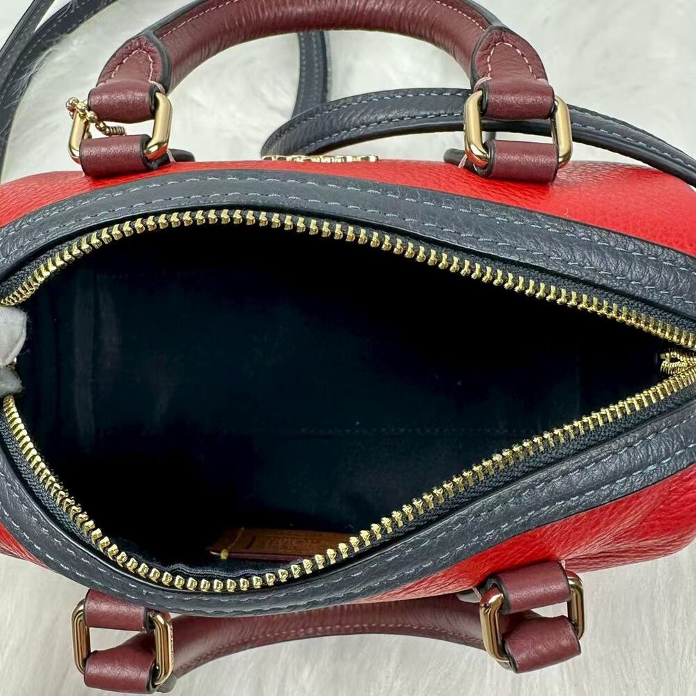 Coach Mini Rowan Crossbody Bag In Colorblock Signature Canvas CBM68 Denim/Bold - Picture 6 of 9